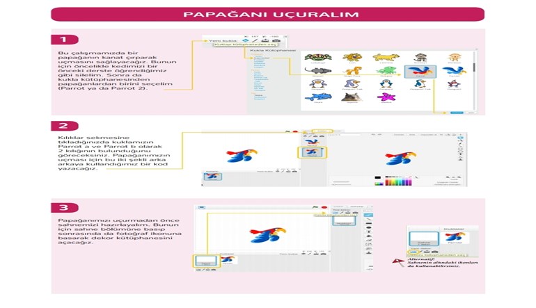 6.2.11.B1 – Papağanı Uçuralım Programlama Adımları