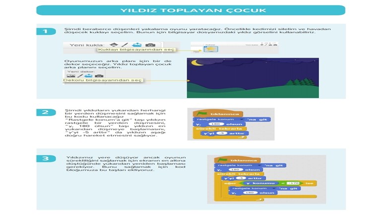 6.2.15.A1 – Yıldız Toplayan Çocuk Programlama Adımları