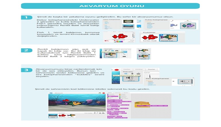 6.2.15.B1 – Akvaryum Oyunu Programlama Adımları