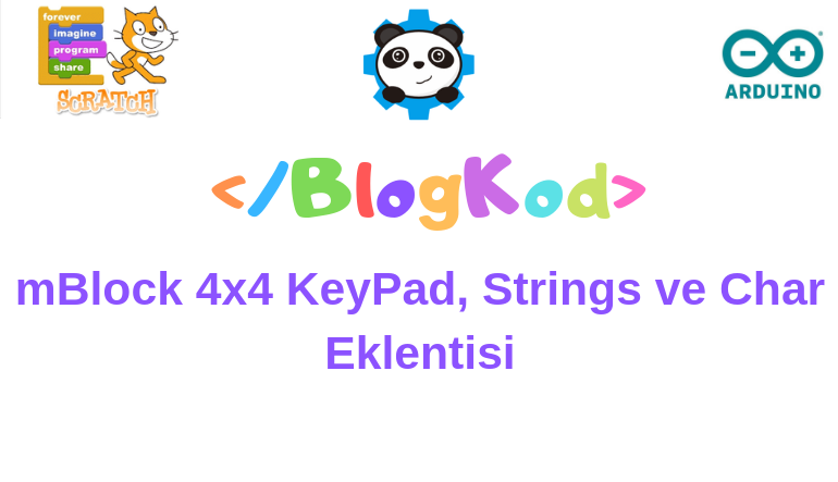 mBlock KeyPad 4×4, Strings ve Char Eklentisi