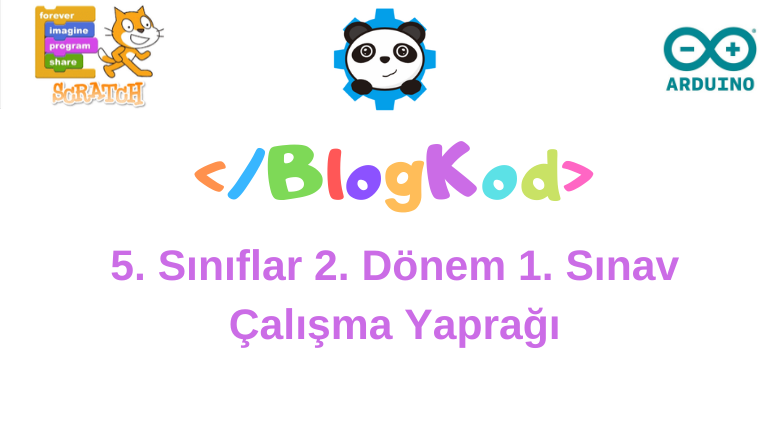 5. Sınıflar 2. Dönem 1. Sınav Çalışma Yaprağı